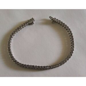 NEW~1 Carat Rose Cut Miracle Set Link Genuine Diamond Tennis Bracelet